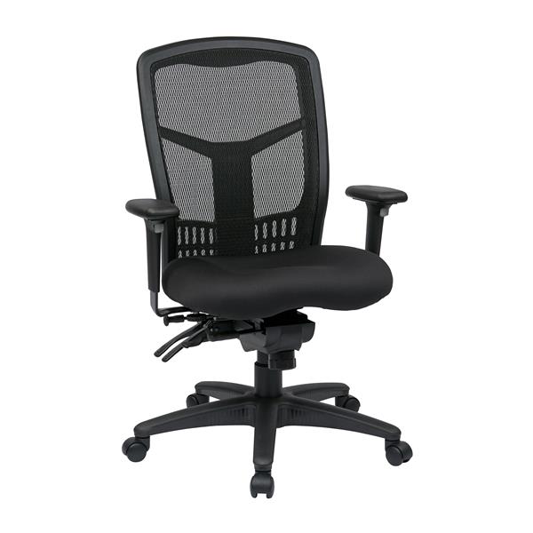 Pro-Line II Black High Back Chair with Adjustable Arms