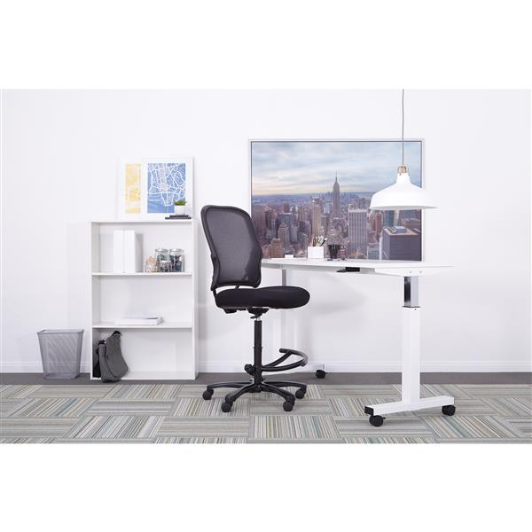 Space Seating® Black Mesh Drafting Chair