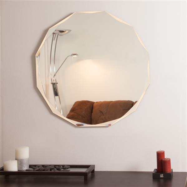 Decor Wonderland 27.6-in Frameless Round Mirror