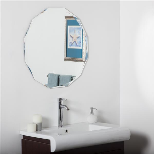 Decor Wonderland 27.6-in Frameless Round Mirror