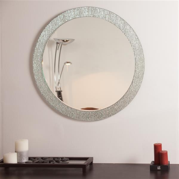 Decor Wonderland Molten 27.6-in Round Mirror