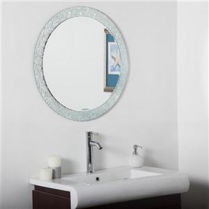 Decor Wonderland Molten 27.6-in Round Mirror