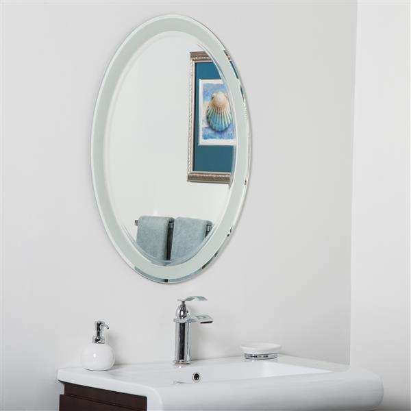 Decor Wonderland Alden 23 6 In Oval, Oval Mirror Bathroom