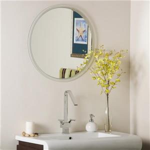 Decor Wonderland Frameless 23.6-in x 23.6-in Round Mirror