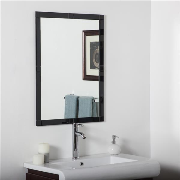 Decor Wonderland Frameless 23 6 In Rectangular Bevelled Mirror