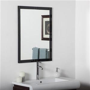 Decor Wonderland Frameless 23.6-in Rectangular Bevelled Mirror