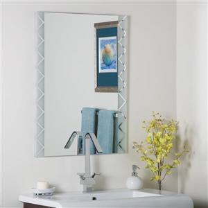Decor Wonderland Frameless Polished 23.6-in Rectangular Mirror