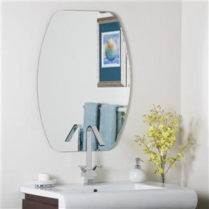 Decor Wonderland Frameless 23.6-in x 31.5-in Oval Mirror