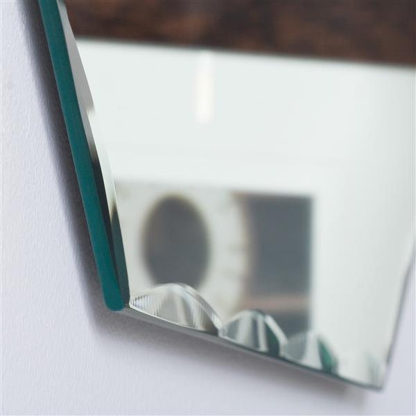 Miroir sans cadre, 23,5 po x 31,5 po, octogonal