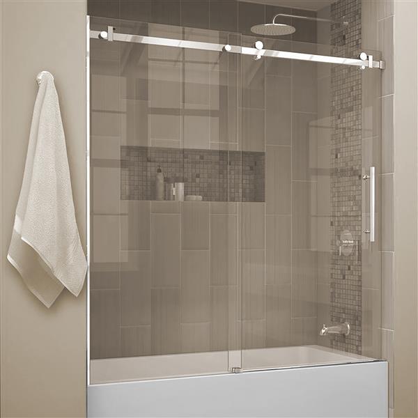 Jade Bath 60 In Sliding Bathroom Door, Sliding Glass Shower Doors For Bathtubs