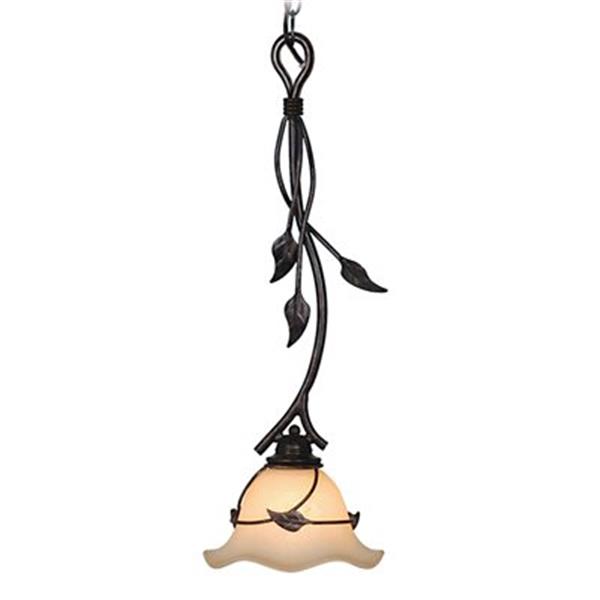 Cascadia Vine Black Rustic Mini Pendant Ceiling Light