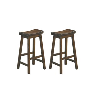 Homelegance Saddleback 29-in Warm Cherry Bar Stool (Set of 2)