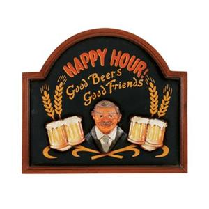 RAM Game Room Products 23-in x 20-in Happy Hour Framed Sign