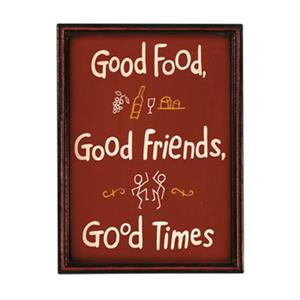 RAM Game Room Products 16-in x 12-in Good Food Good Times Outdoor Sign