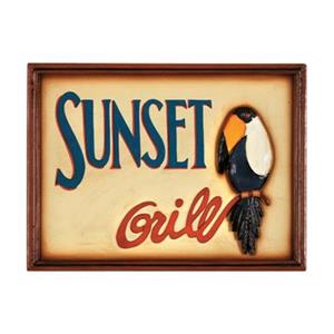 RAM Game Room Products 12-in x 16-in Sunset Grill Outdoor Sign