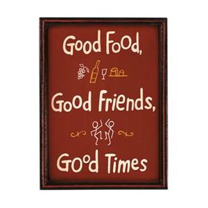 RAM Game Room Products 16-in x 8-in Good Food Good Times Outdoor Sign