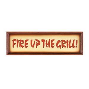 RAM Game Room Products 17-in Fire Up The Grill Outdoor Sign