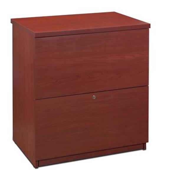 Bestar Standard 28 4 In X 30 40 In Bordeaux Lateral File Cabinet