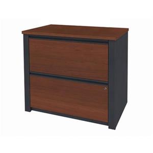 Bestar Prestige 30.30-in x 30.70-in Bordeaux/Graphite Lateral File Cabinet