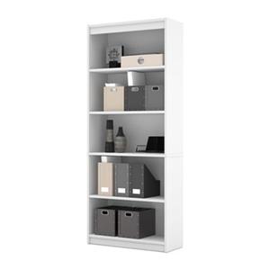 Bestar Standard 72-in x 29.5-in x 11.6-in White Bookcase