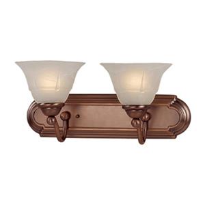 Classic Lighting Providence Rustic Bronze 2-Light Bathroom Vanity Light