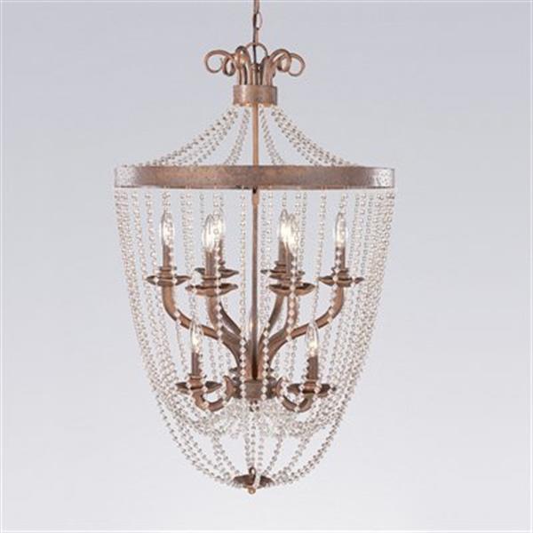 Classic Lighting Light Grace 22-in Copper Bronze 9-Light Foyer Light