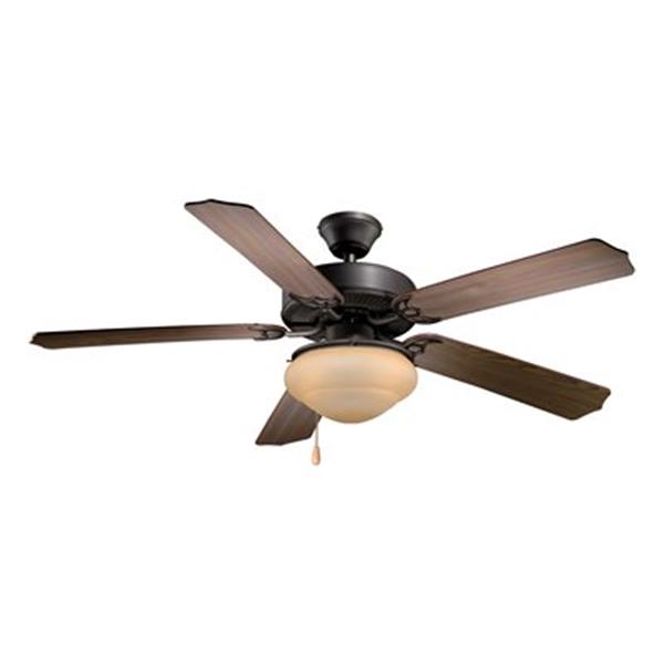 Cascadia Medallion 52 In Bronze Ceiling Fan Walnut Or Pine Blades