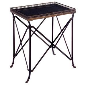 IMAX Worldwide 14.5-in x 21.5-in x 25.25-in Black Rectangular Accent Entry Table