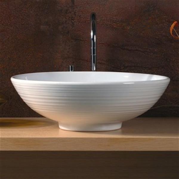 WS Bath Collections Ceramica 17.70in x 17.70in White Ceramic Round