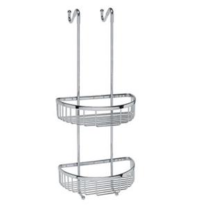 WS Bath Collections Filo 9.8-in Polished Chrome Basket Shower Caddy