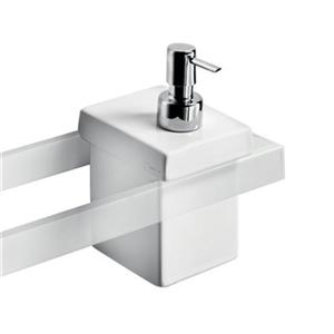 WS Bath Collections Skuara Ceramic White Soap Dispenser