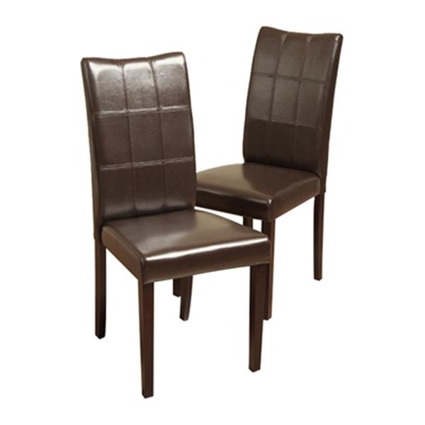 Warehouse of Tiffany 38.1-in x 17.7-in Brown Dining Chair (Set of 4)