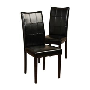 Warehouse of Tiffany Eveleen 38.1-in x 17.7-in Black Dining Chair (Set of 4)