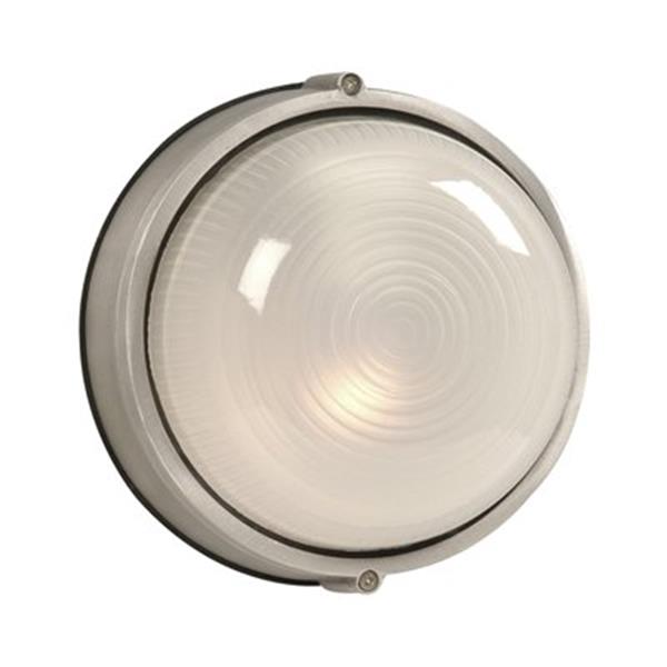 Galaxy 5.10-in Satin Aluminum Round Marine Outdoor Sconce