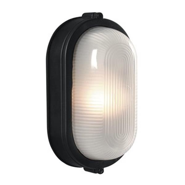 Galaxy 8.38-in Black Oval Marine Outdoor Sconce