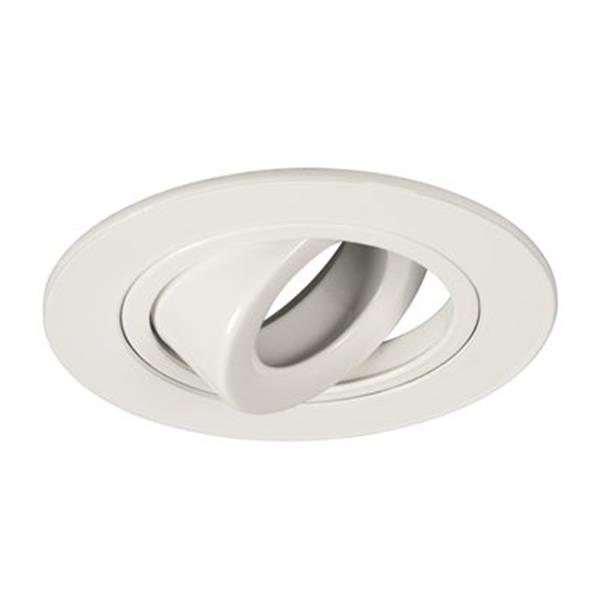 Galaxy White 4-in Low/Line Voltage Gimbal Ring Recessed Lighting Trim