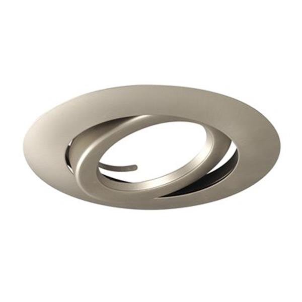 Galaxy Silver 6-in Line Voltage Gimbal Ring Recessed Lighting Trim