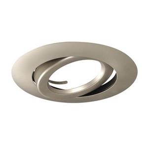 Galaxy Silver 6-in Line Voltage Gimbal Ring Recessed Lighting Trim