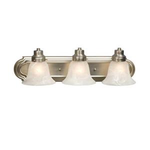 Galaxy Belfast Brushed Nickel 3-Light Bathroom Vanity Light