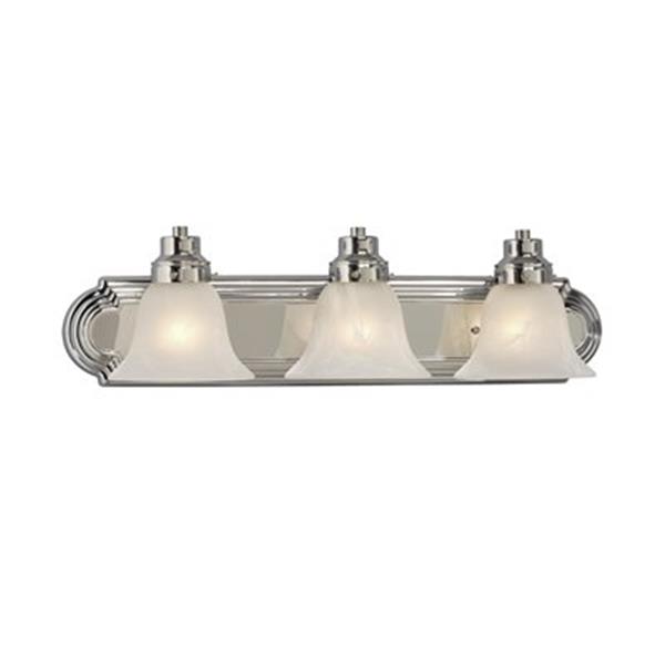 Galaxy Belfast Polished Chrome 3-Light Bathroom Vanity Light