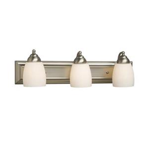 Galaxy Barclay Brushed Nickel 3-Light Bathroom Vanity Light