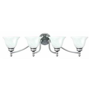 Amlite Lighting Del Mar Brushed Nickel 4-Light Bathroom Vanity Light