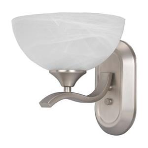 Amlite Lighting Contempra Satin Nickel 1-Light Wall Bathroom Vanity Light