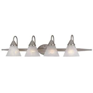 Amlite Lighting Satin Nickel 4-Light Bathroom Vanity Light