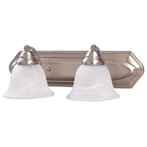 Amlite Lighting Satin Nickel 2-Light Bathroom Vanity Light