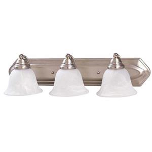 Amlite Lighting Satin Nickel 3-Light Bathroom Vanity Light