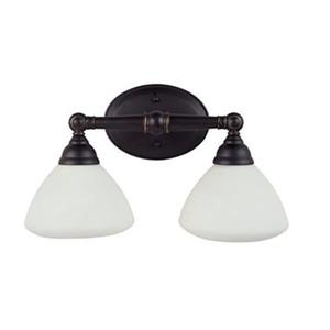 Amlite Lighting Weathered Bronze 2-Light Bathroom Vanity Light