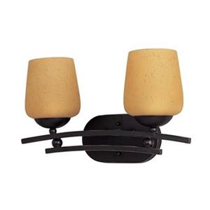Amlite Lighting Chateau Weathered Bronze 2-Light Bathroom Vanity Light