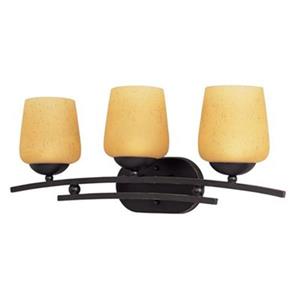 Amlite Lighting Chateau Weathered Bronze 3-Light Bathroom Vanity Light
