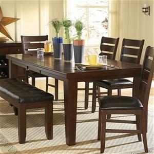 Homelegance Ameillia 64-in x 42-in x 30-in Dark Oak Dining Table with 18-in Leaf
